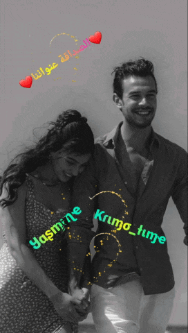 a black and white photo of a man and a woman holding hands with the name krtimo_time on the bottom
