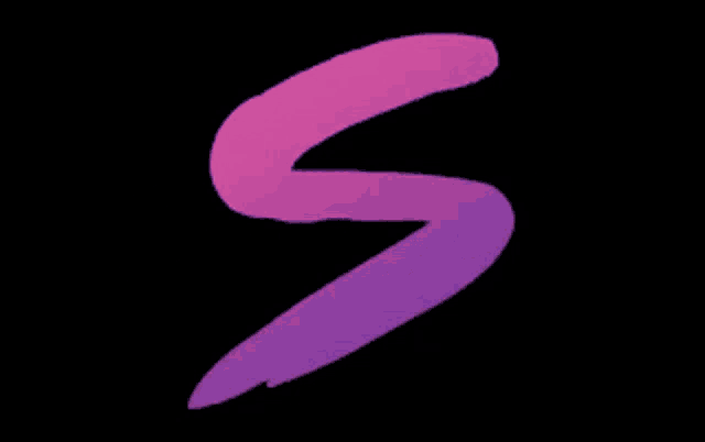 a pink and purple swirl with a star in the background