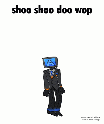 a cartoon of a man in a suit and tie with a computer monitor head .