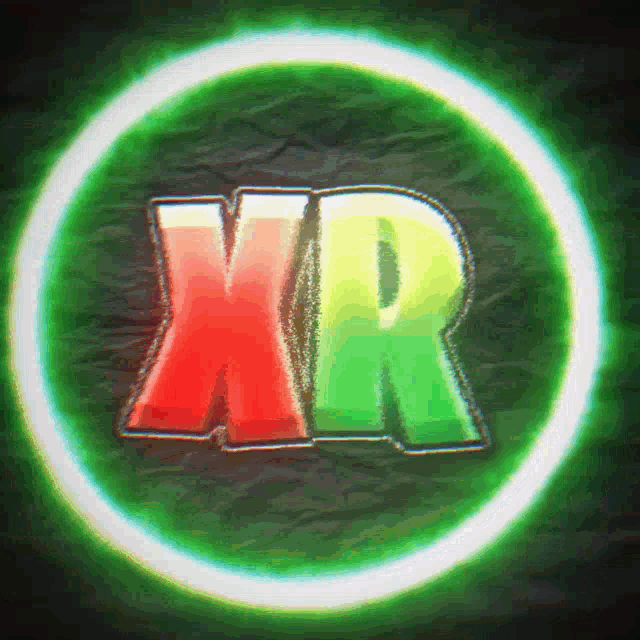 a green circle with the letter xr in the middle