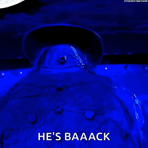 a man in a cowboy hat says he 's baack