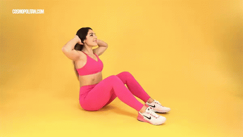 Sit Up Wink GIF - Sit Ups Wink Working Out GIFs