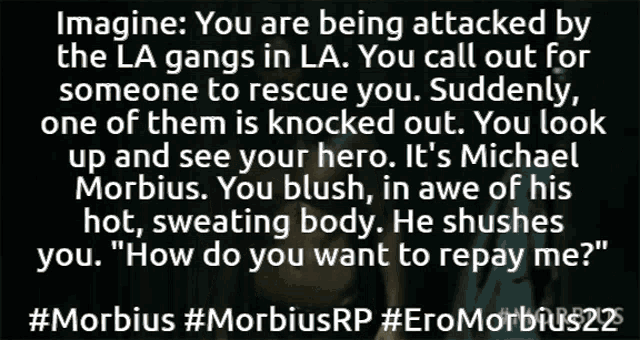 a text that says imagine you are being attacked by the la gangs in la you call out for someone to rescue you