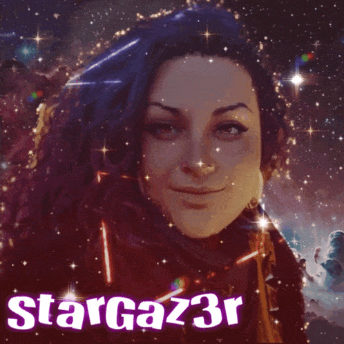 a picture of a woman with the name stargaz3r on the bottom right