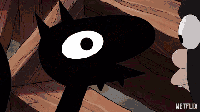 a cartoon character with a netflix logo on the bottom