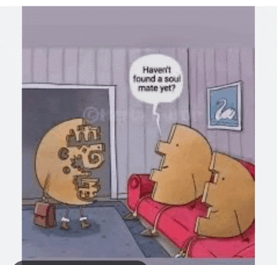 a cartoon of two cookies sitting on a couch talking