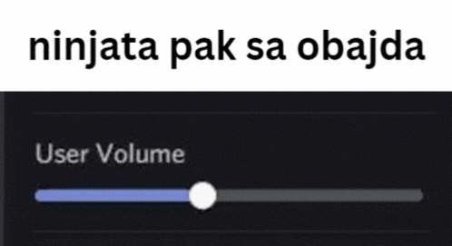 a ninjata pak sa obajda user volume button on a black screen .