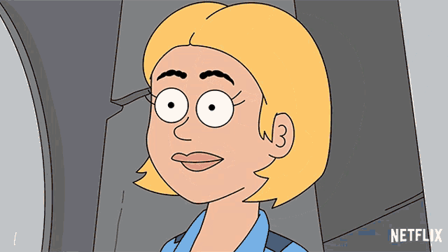 a cartoon of a woman with netflix written on the bottom