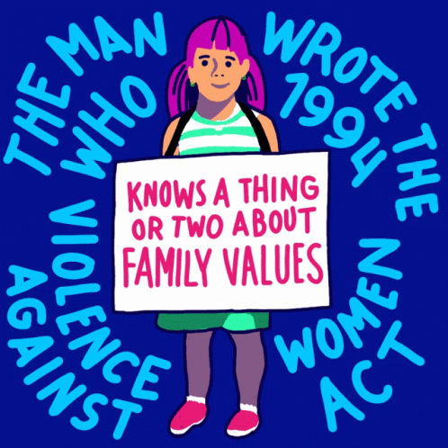 The Man Who Wrote The1994 Violence Against Womens Act GIF - The Man Who Wrote The1994 Violence Against Womens Act Family Values GIFs