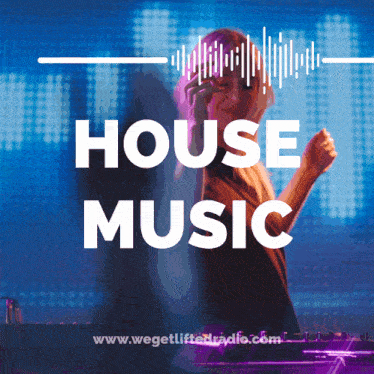 a picture of a dj with the words house music below it