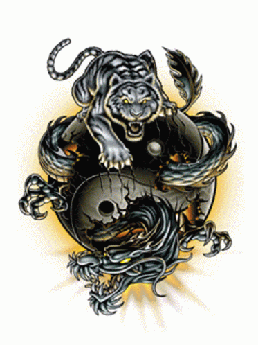 Yin Yang Dragon GIF - Yin Yang Dragon Tiger GIFs