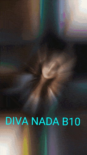 diva nada b10 is written in blue on a colorful background