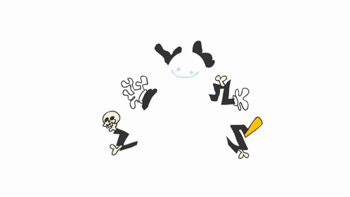 a cartoon of a man with a mustache and sunglasses is running