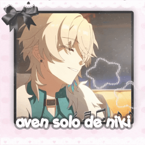 a picture of a boy with the words oven solo de niki written on it