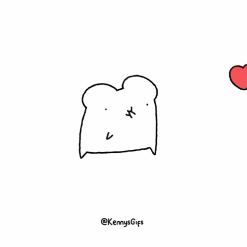 a cartoon of a frog with a heart coming out of its mouth