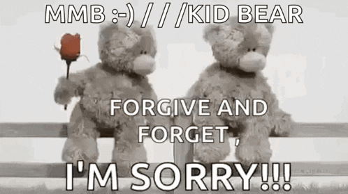 two teddy bears are sitting next to each other on a bench with a rose in their hands .