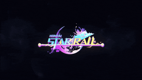 a logo for honkai star rail is displayed on a dark background