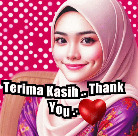 a picture of a woman in a hijab with the words " terima kasih thank you "