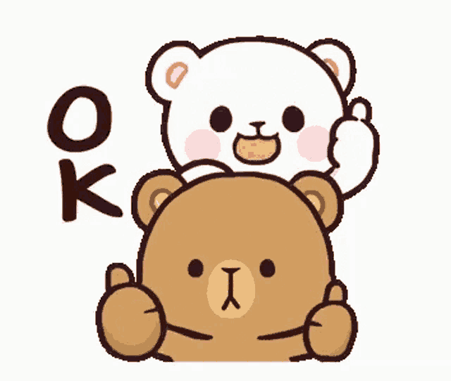 Milk And Mocha Bears Ok GIF