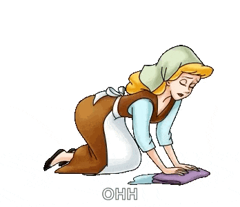 cinderella from disney 's cinderella is crying and wiping her eyes with her hand .