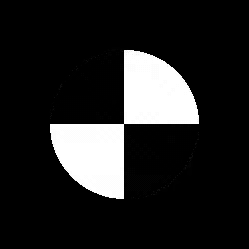 a white circle on a black background with a pattern