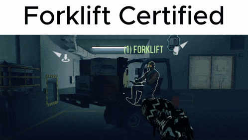 a forklift is being used in a video game
