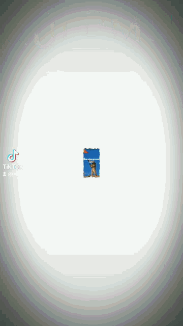 a tiktok video with a picture of a dog in the middle