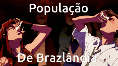 a man and a woman drinking from glasses with the words populacao de brazlandia written below them