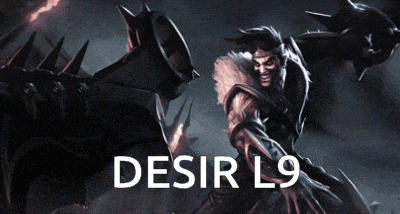 a picture of a warrior with the words desir l9 below him