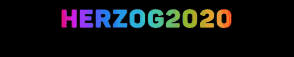 a black background with the words herzog2020 humanity first on it