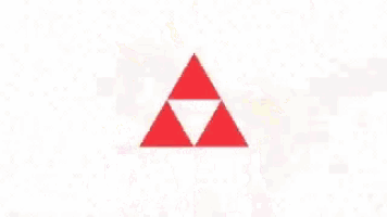 a woman in a video game is holding a red triangle in her hand .