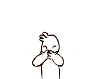 a black and white drawing of a man with his arms outstretched and two red hearts flying around him .