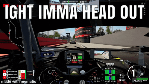 a screenshot of a video game that says ' ight imma head out ' at the top