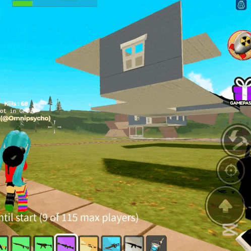 a screenshot of a video game with a person named omnipsycho playing