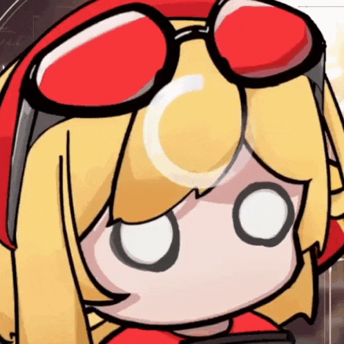 a close up of a cartoon character wearing glasses and a red hat .