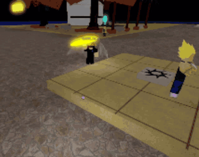 a cartoon character in a video game with a glowing yellow object in his hand