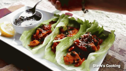 a plate of food with the words steve 's cooking on the bottom right