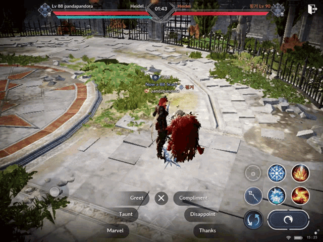 a screenshot of a video game shows a character named heidel