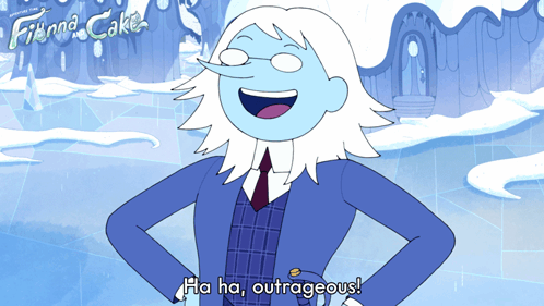 Ha Ha Outrageous Winter King GIF - Ha Ha Outrageous Winter King Adventure Time Fionna And Cake GIFs