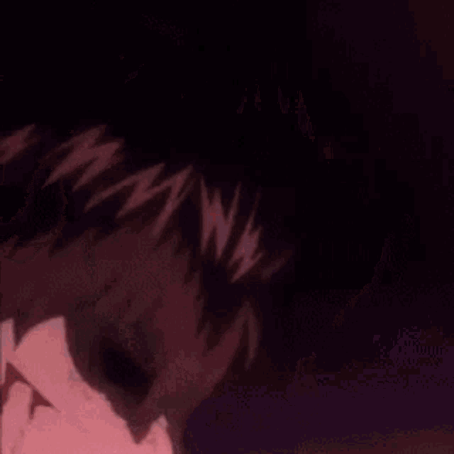 a close up of a person 's face with blood coming out of it .