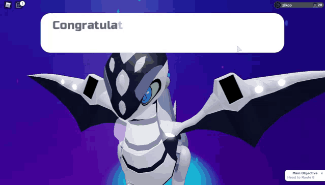 a congratulation message is displayed on the screen of a video game