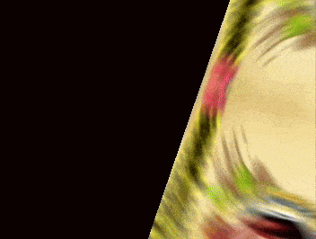 a blurred image of a person 's face with a black background and a yellow line that says ' caution '