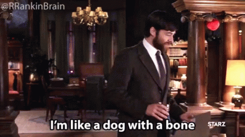 Outlander Dog With Bone GIF - Outlander Dog With Bone Persistent GIFs