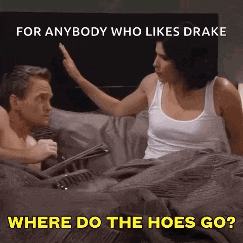 a man and a woman are laying on a bed and the woman is asking the man where do the hoes go