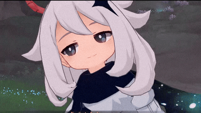 a close up of a cartoon girl with long white hair