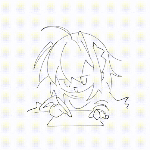 a drawing of a person with a sign that says " fuck you "