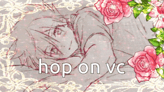 a drawing of a boy with the words hop on vc written below it