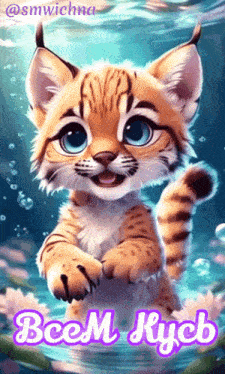 a picture of a kitten with the words " beem kycb " on the bottom