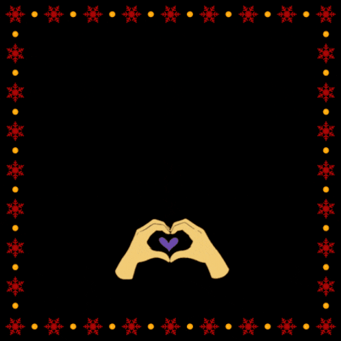 a picture of two hands making a heart in arabic