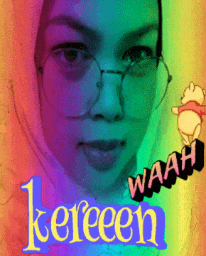 a woman wearing glasses and a hijab with the name kereeen on the bottom